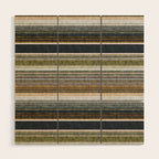 serape southwest stripe - muted natural tones Wood Wall Art Gallery Image 1