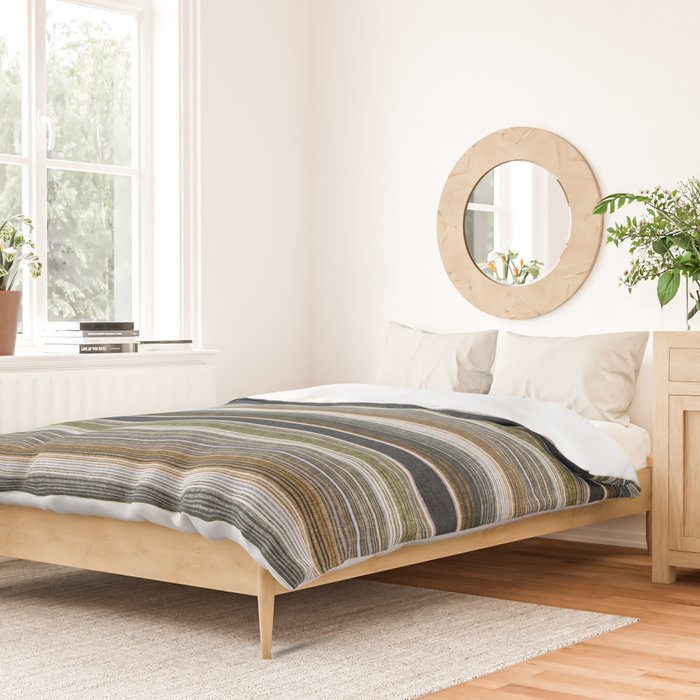 serape southwest stripe - muted natural tones Duvet Cover Gallery Image 2