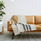 Mid century modern gold sun and black rainbow Throw Blanket Gallery Image 1