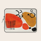 Fun Abstract Minimalist Mid Century Modern Yellow Ochre Orange Organic Shapes & Patterns Laptop Sleeve Gallery Image 1