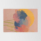 Colorful Messy Flowers In The Sun Rug Gallery Image 2