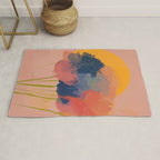 Colorful Messy Flowers In The Sun Rug Gallery Image 1