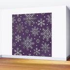 Vintage Christmas Silver snowflakes plum purple Wall Mural Gallery Image 2