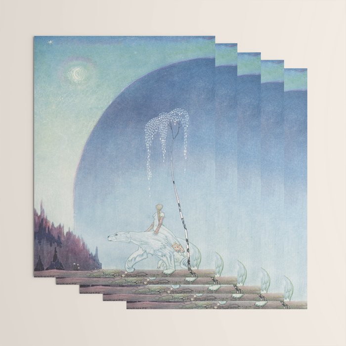 kay nielsen Well mind and hold tight by my shaggy coat and then there's nothing to fear said the Bea Wrapping Paper Gallery Image 3