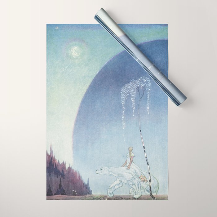 kay nielsen Well mind and hold tight by my shaggy coat and then there's nothing to fear said the Bea Wrapping Paper Gallery Image 1