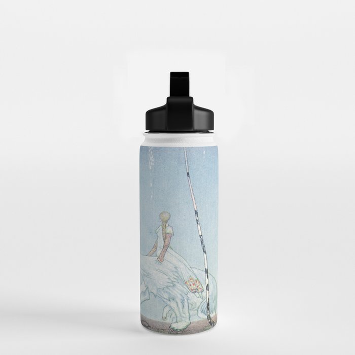 kay nielsen Well mind and hold tight by my shaggy coat and then there's nothing to fear said the Bea Water Bottle Gallery Image 2