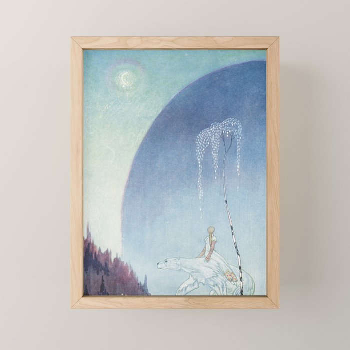 kay nielsen Well mind and hold tight by my shaggy coat and then there's nothing to fear said the Bea Mini Art Print Gallery Image 1