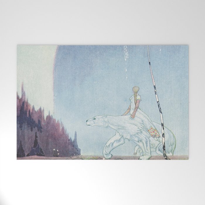 kay nielsen Well mind and hold tight by my shaggy coat and then there's nothing to fear said the Bea Welcome Mat Gallery Image 1