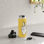 Peace Sign yellow Water Bottle Gallery Image 4