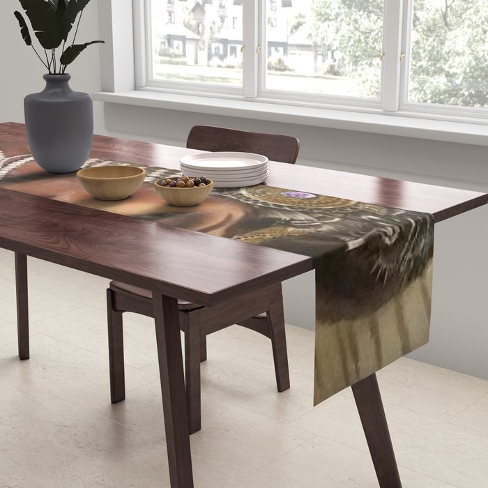 African American Masterpiece 'Cotton Club Flapper Dance Girl' Portrait Painting Table Runner Gallery Image 2