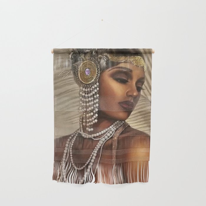African American Masterpiece 'Cotton Club Flapper Dance Girl' Portrait Painting Wall Hanging Gallery Image 1