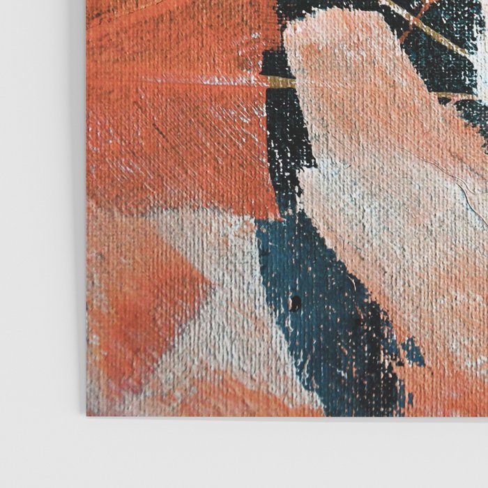 Interrupt [2]: a pretty minimal abstract acrylic piece in pink white and blue by Alyssa Hamilton Art Poster Gallery Image 3