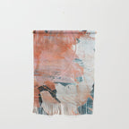 Interrupt [2]: a pretty minimal abstract acrylic piece in pink white and blue by Alyssa Hamilton Art Wall Hanging Gallery Image 1