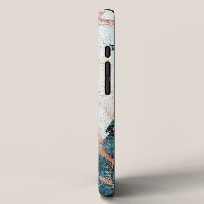 Interrupt [2]: a pretty minimal abstract acrylic piece in pink white and blue by Alyssa Hamilton Art iPhone Case Gallery Image 2