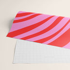 Preppy Pink and Red Retro Abstract Wavy Loops Pop Pattern Wrapping Paper Gallery Image 2