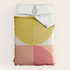 Mid Mod Geometry Abstract 2/2 Peach Fuzz Comforter Gallery Image 6