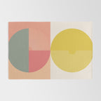 Mid Mod Geometry Abstract 2/2 Peach Fuzz Rug Gallery Image 2