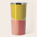 Mid Mod Geometry Abstract 2/2 Peach Fuzz Travel Mug Gallery Image 1