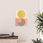 Mid Mod Geometry Abstract 2/2 Peach Fuzz Poster Gallery Image 2