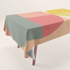 Mid Mod Geometry Abstract 2/2 Peach Fuzz Tablecloth Gallery Image 1
