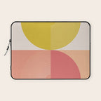 Mid Mod Geometry Abstract 2/2 Peach Fuzz Laptop Sleeve Gallery Image 1
