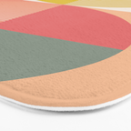 Mid Mod Geometry Abstract 2/2 Peach Fuzz Bath Mat Gallery Image 3