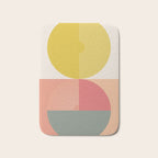 Mid Mod Geometry Abstract 2/2 Peach Fuzz Bath Mat Gallery Image 1