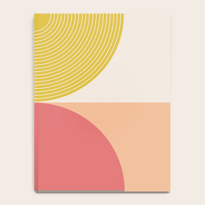 Mid Mod Geometry Abstract 2/2 Peach Fuzz Notebook Gallery Image 4