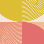 Mid Mod Geometry Abstract 2/2 Peach Fuzz Coffee Mug Gallery Image 2