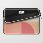 Mid Mod Geometry Abstract 2/2 Peach Fuzz Laptop Sleeve Gallery Image 2