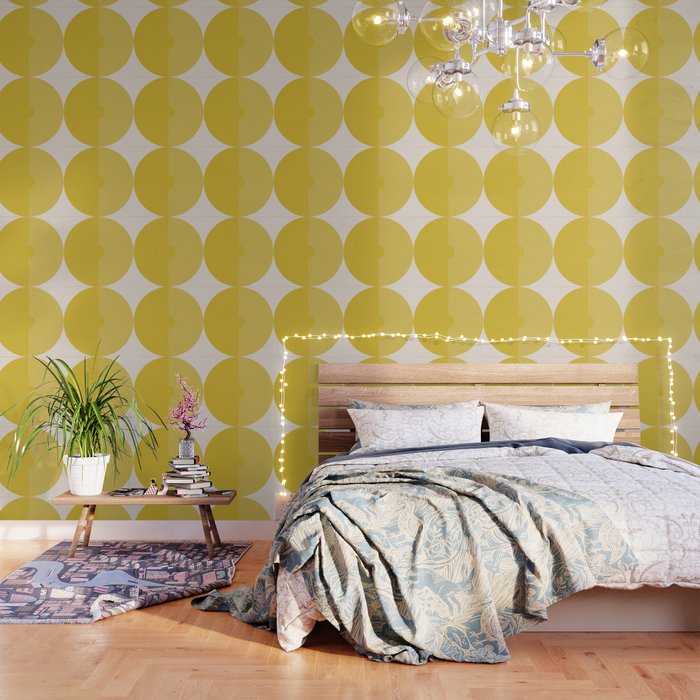 Mid Mod Geometry Abstract 2/2 Peach Fuzz Wallpaper Gallery Image 3