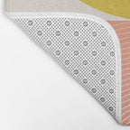 Mid Mod Geometry Abstract 2/2 Peach Fuzz Bath Mat Gallery Image 2