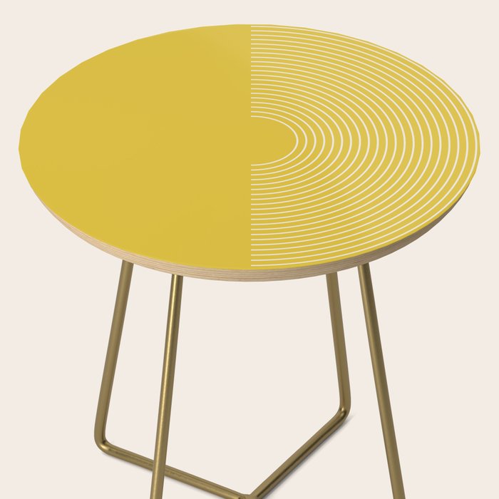 Mid Mod Geometry Abstract 2/2 Peach Fuzz Side Table Gallery Image 2