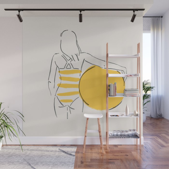Summer ready - line drawing Wall Mural Gallery Image 1