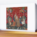 Lady and Unicorn Medieval Tapestry Hearing Wall Mural Gallery Image 2