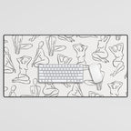 Shapes of the Ladies Pattern Desk Mat Gallery Image 1