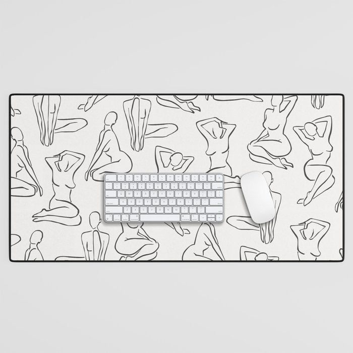 Shapes of the Ladies Pattern Desk Mat Gallery Image 1