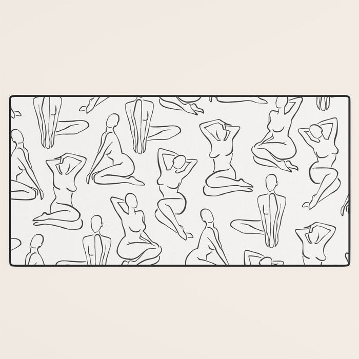 Shapes of the Ladies Pattern Desk Mat Gallery Image 3