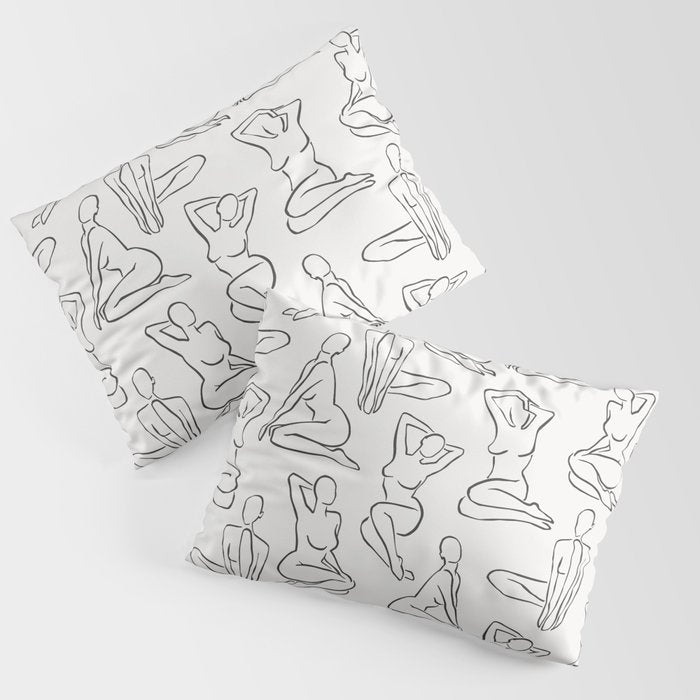 Shapes of the Ladies Pattern Pillow Sham Gallery Image 3