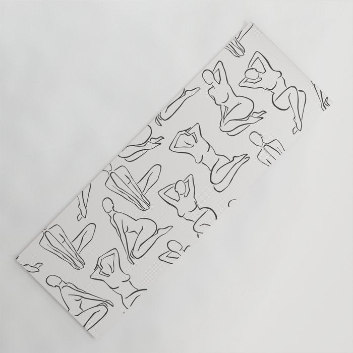 Shapes of the Ladies Pattern Yoga Mat Gallery Image 1