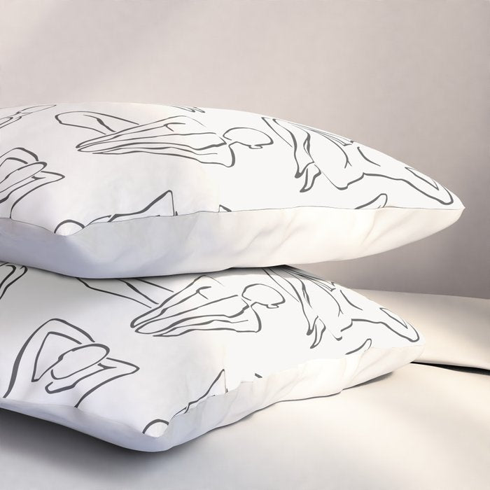 Shapes of the Ladies Pattern Pillow Sham Gallery Image 3