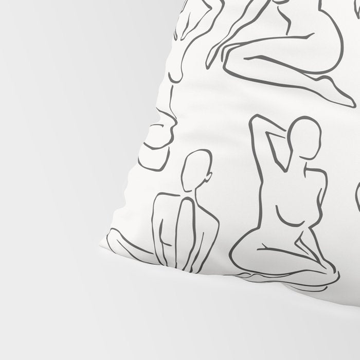 Shapes of the Ladies Pattern Pillow Sham Gallery Image 4