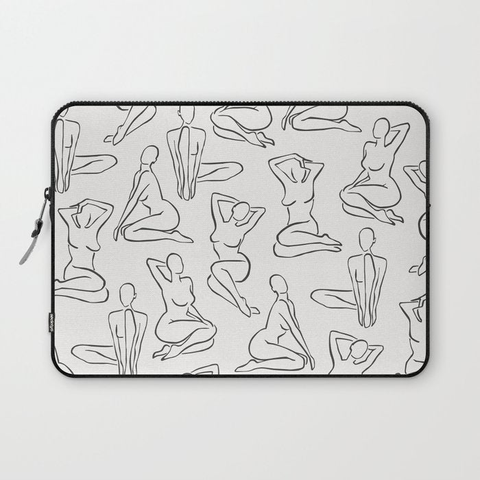 Shapes of the Ladies Pattern Laptop Sleeve Gallery Image 1