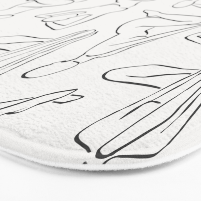 Shapes of the Ladies Pattern Bath Mat Gallery Image 3
