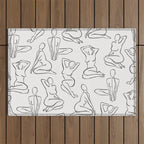 Shapes of the Ladies Pattern Outdoor Rug Gallery Image 1