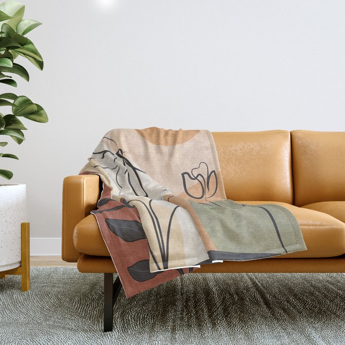Plant Life Design 9 Throw Blanket Gallery Image 1