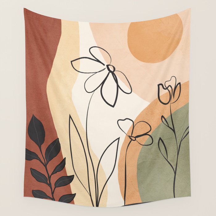 Plant Life Design 9 Wall Tapestry Gallery Image 1