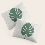 Cat and Plant 24: Meowstera Leaf Pillow Sham Gallery Image 3