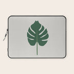 Cat and Plant 24: Meowstera Leaf Laptop Sleeve Gallery Image 1