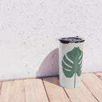 Cat and Plant 24: Meowstera Leaf Travel Mug Gallery Image 4